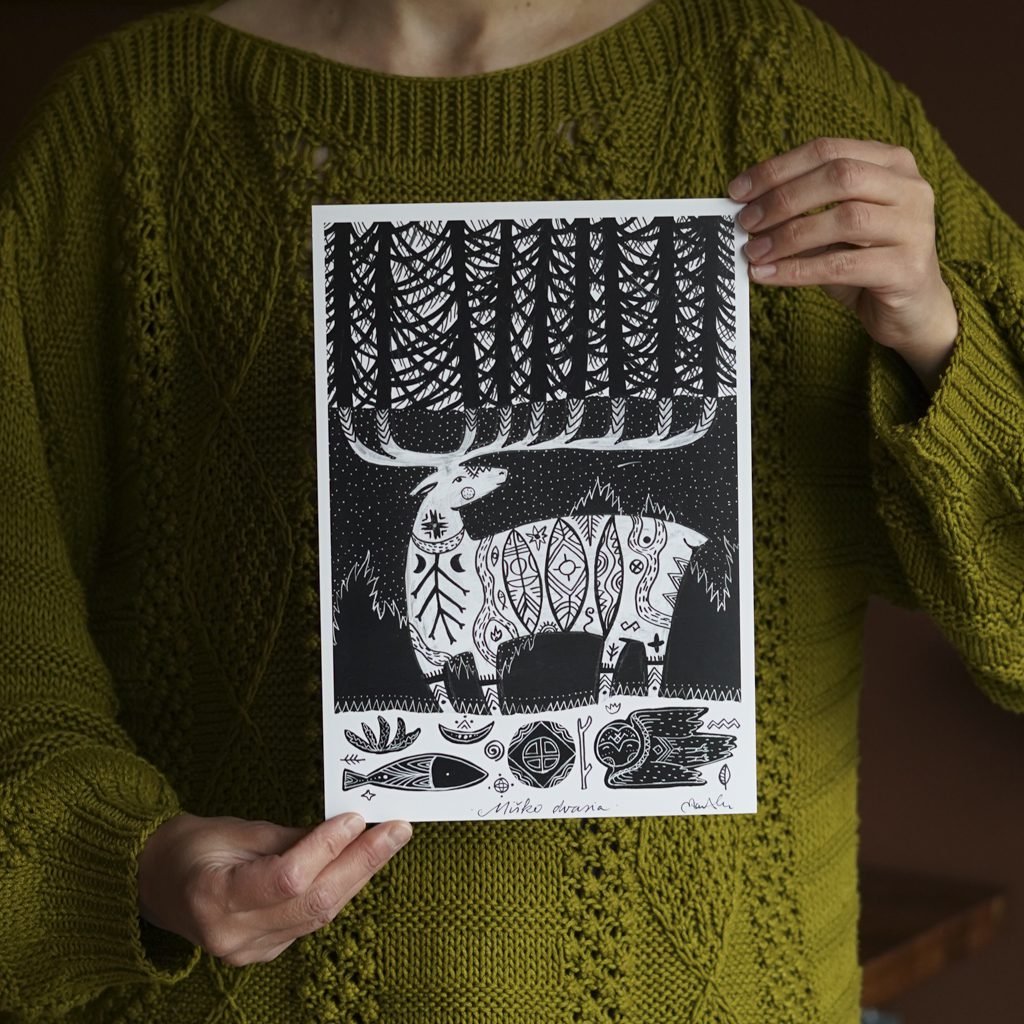 Miško dvasia A4 printas