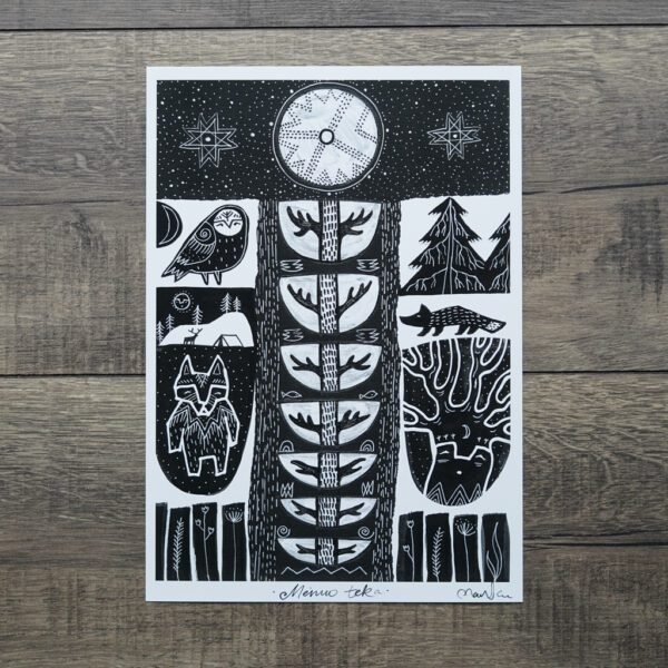 Mėnuo teka A4 printas - Image 4