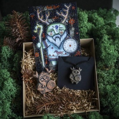 Šamaniškas rinkinys 2 (Kabutis+magnetas+atvirukas)