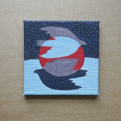 Dangaus pora 20x20cm / paveikslas ant drobės