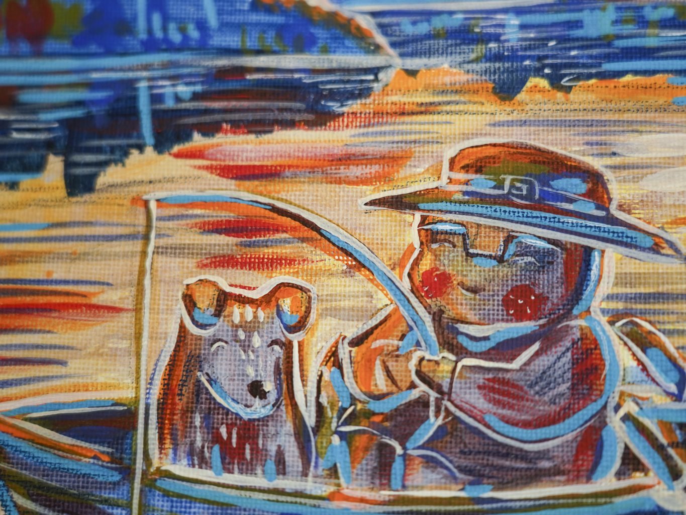 Žvejokliai 20x20cm / paveikslas ant drobės - Image 6