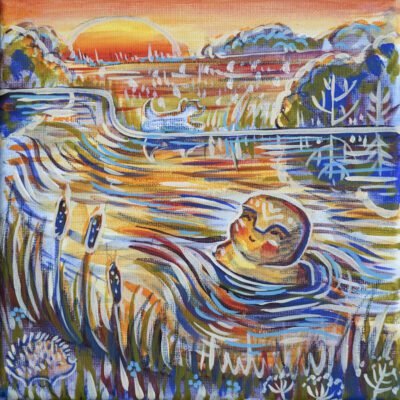 Maudynės 20x20cm / paveikslas ant drobės