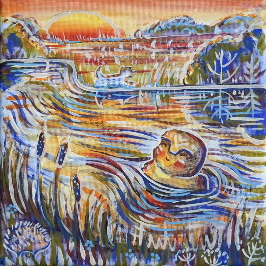 Maudynės 20x20cm / paveikslas ant drobės - Image 2