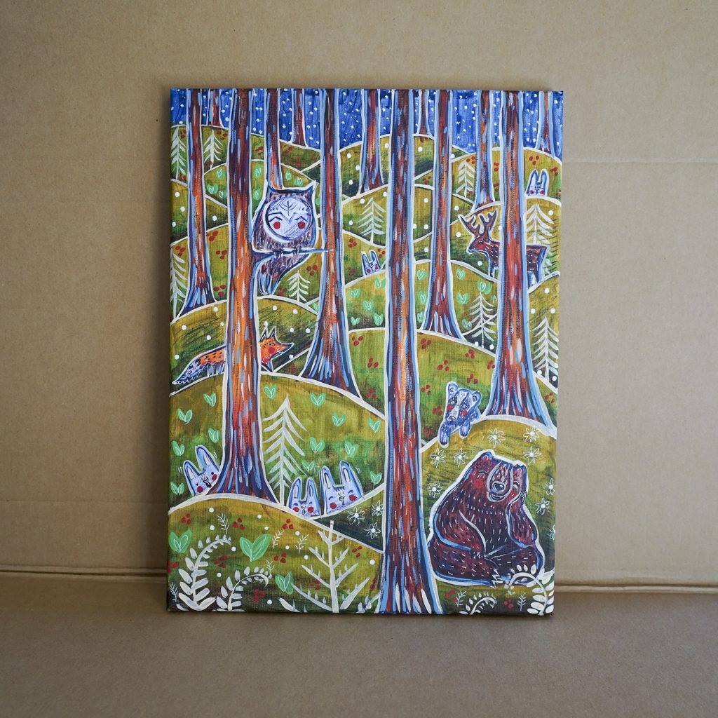 Miško paklotė 40x30cm / paveikslas ant drobės - Image 7