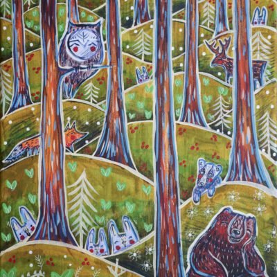 Miško paklotė 40x30cm / paveikslas ant drobės