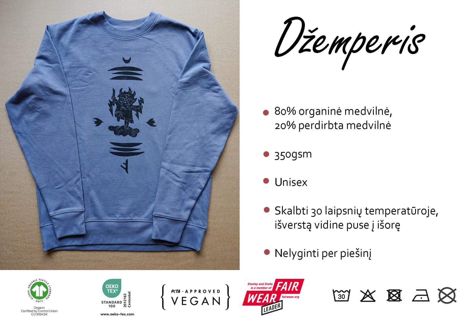 Džemperis Perkūnėlio šokis (Tik išankstinis užsakymas) - Image 3