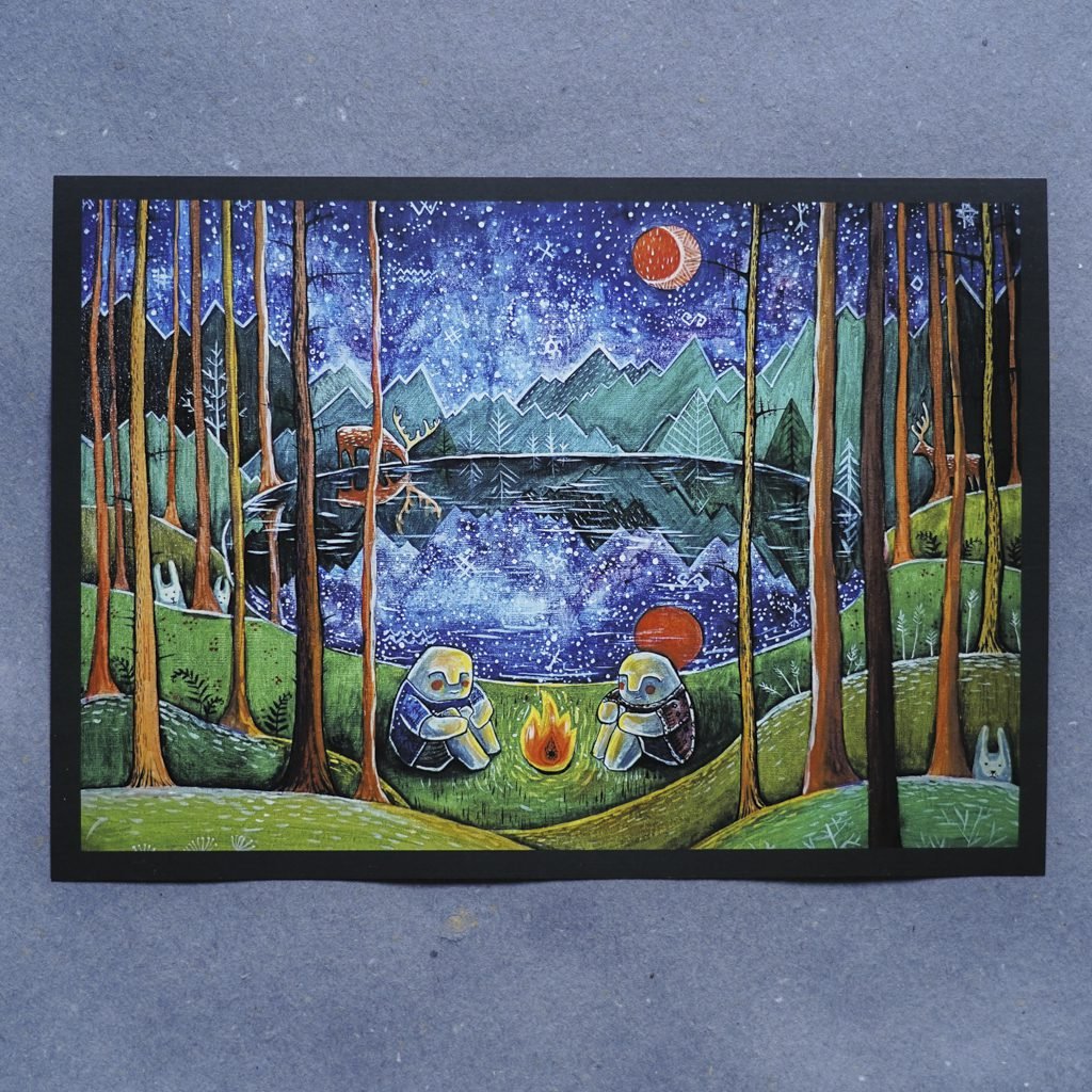 Naktinis miško gyvenimas A4 printas - Image 4