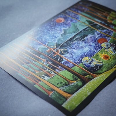 Naktinis miško gyvenimas A4 printas